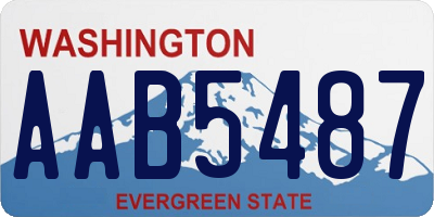 WA license plate AAB5487