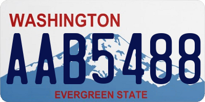 WA license plate AAB5488