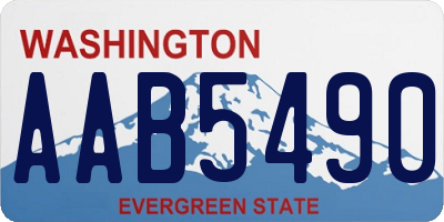 WA license plate AAB5490