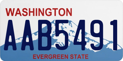 WA license plate AAB5491