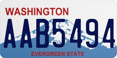 WA license plate AAB5494