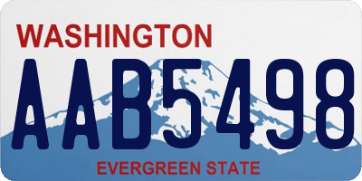 WA license plate AAB5498