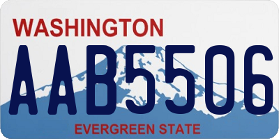 WA license plate AAB5506