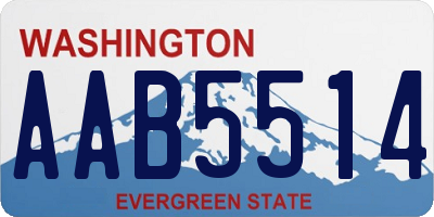 WA license plate AAB5514