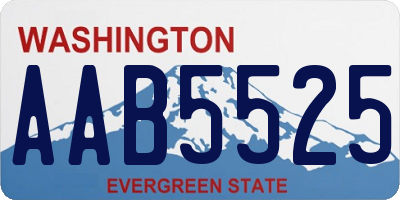 WA license plate AAB5525