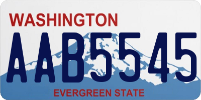 WA license plate AAB5545