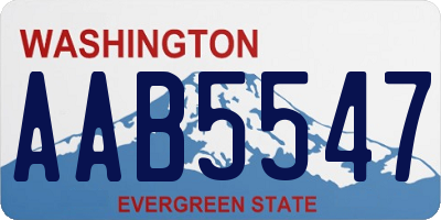 WA license plate AAB5547