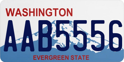 WA license plate AAB5556