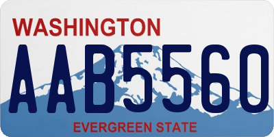 WA license plate AAB5560