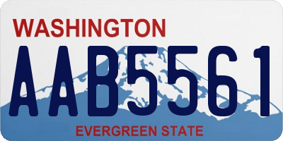WA license plate AAB5561