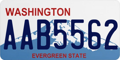 WA license plate AAB5562