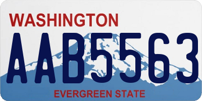 WA license plate AAB5563