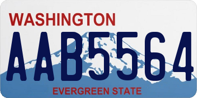 WA license plate AAB5564