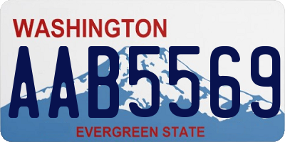 WA license plate AAB5569