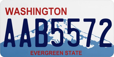 WA license plate AAB5572