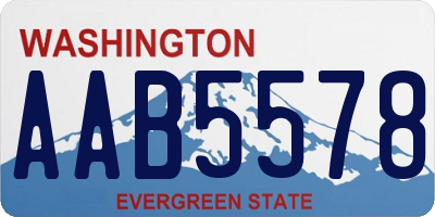 WA license plate AAB5578