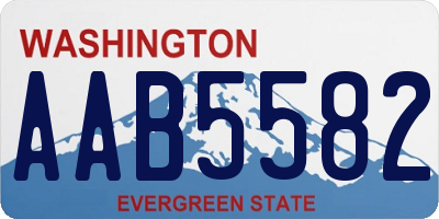 WA license plate AAB5582