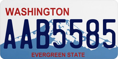 WA license plate AAB5585
