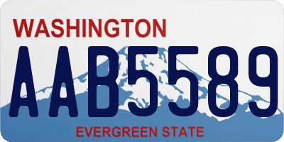 WA license plate AAB5589