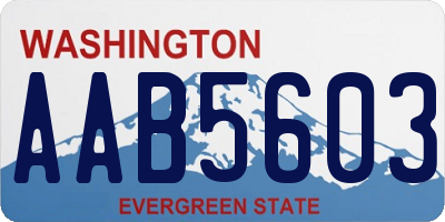 WA license plate AAB5603