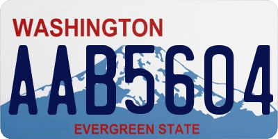 WA license plate AAB5604