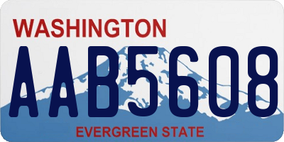 WA license plate AAB5608