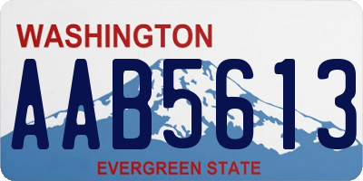 WA license plate AAB5613