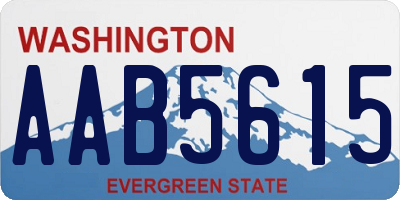 WA license plate AAB5615