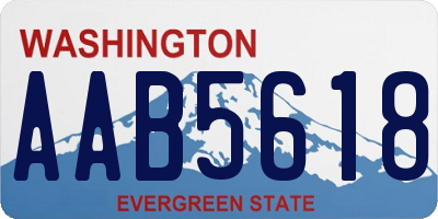 WA license plate AAB5618