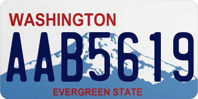 WA license plate AAB5619
