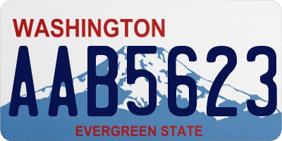 WA license plate AAB5623