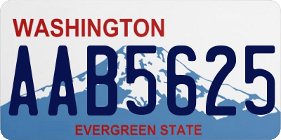 WA license plate AAB5625