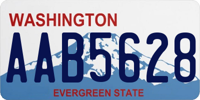 WA license plate AAB5628