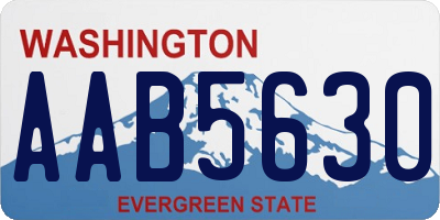 WA license plate AAB5630