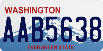 WA license plate AAB5638