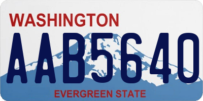 WA license plate AAB5640