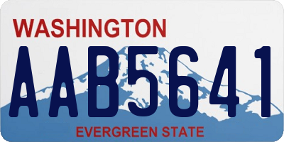 WA license plate AAB5641
