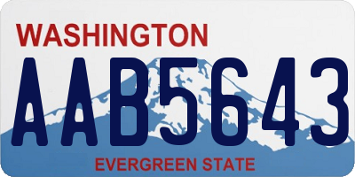 WA license plate AAB5643