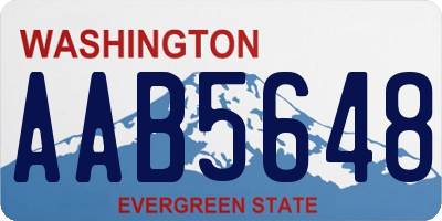 WA license plate AAB5648