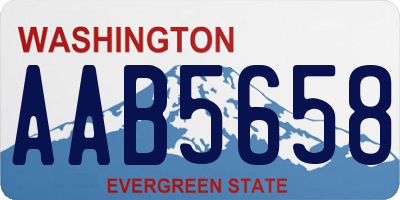 WA license plate AAB5658