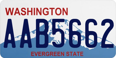WA license plate AAB5662