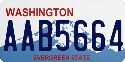 WA license plate AAB5664