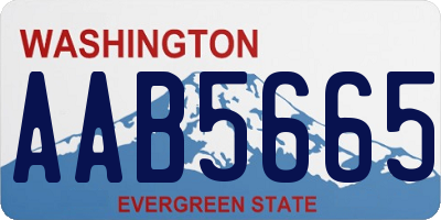 WA license plate AAB5665