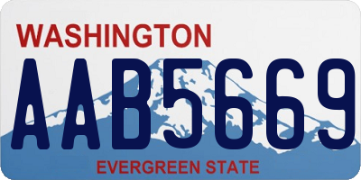 WA license plate AAB5669