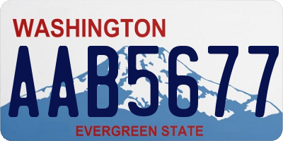 WA license plate AAB5677
