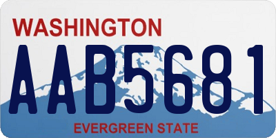 WA license plate AAB5681