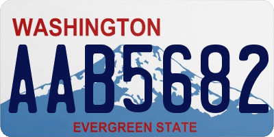 WA license plate AAB5682