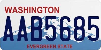 WA license plate AAB5685