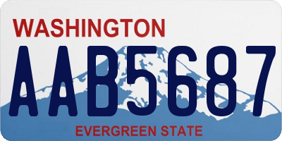 WA license plate AAB5687