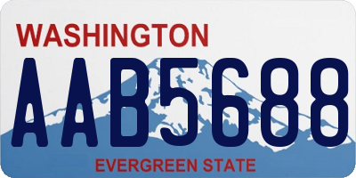 WA license plate AAB5688